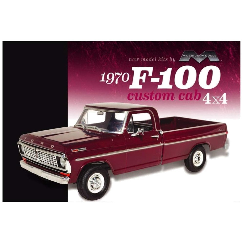 1970 Ford F100 4×4 Custom Cab 1/25 Scale Model Kit-