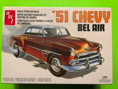 1951 CHEVROLET BEL AIR COUPE MODEL KIT 1/25 SCALE AMT ROUND 2 NEW SEALED LOOK!!