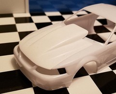 LEX’S SCALE MODELING Resin Bubble Hood for ’99 Mustang SVT Cobra Monogram. 1/25.