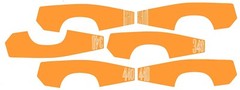 BARRACUDA BILLBOARDS SIDE Stripes ORANGE 1/24th – 1/25th Scale Decals