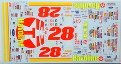 NASCAR DECAL #28 HAVOLINE 1993 FORD THUNDERBIRD DAVEY ALLISON 1/24