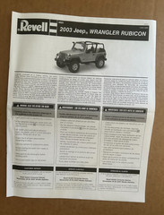 Revell 1/25 Jeep Wrangler Rubicon Kit Sealed bags in open box