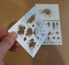Mud Splatter Weathering Airbrush Stencils Tool For 1/32 1/35 1/48 1/72 Model