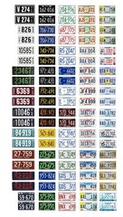 1/25 scale model car assorted USA Mississippi license plates state tags 1:25
