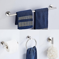 Chrome Bathroom Hardware Set 5 Piece with Towel Racks for Bathroom, SUS304 Stain