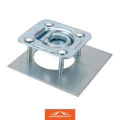 Heavy-Duty Bolt on Recessed Mount D-Ring with Back Plate 3/8 In. Dia, 4 -1/2 In.
