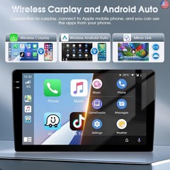 4G+128G Android 15 Motorsi 10 Inch Touch Screen Car Stereo, Wireless Carplay