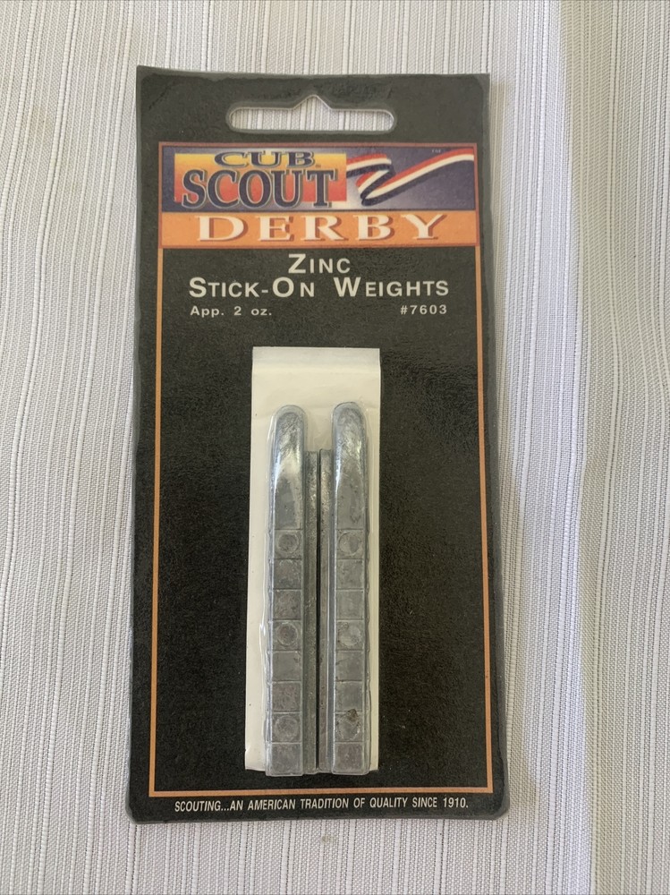 Cub Scout Derby Zinc Stick-On Weights Approx 2 oz #7603 Pinewood Derby Vintage
