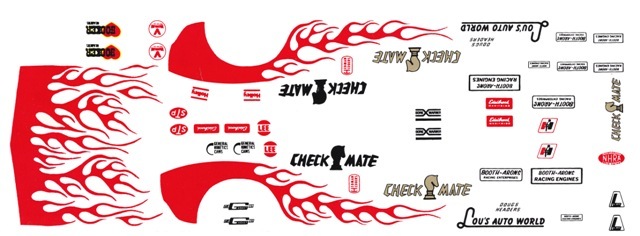CHECKMATE Camaro Lou’s Auto World 1/24th – 1/25th Scale Waterslide Decals