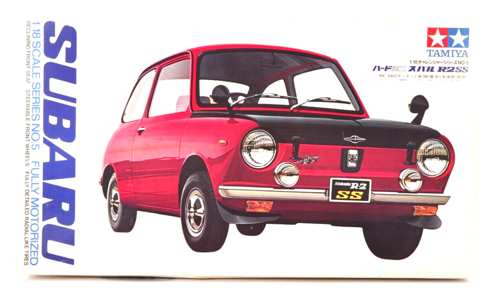 Vintage Tamiya Subaru R-2SS 1/18 Scale Fully Motorized Model Kit RE-260 Motor JP