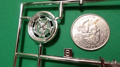 57 1957 Chevy Bel Air 1/25 Large Chrome Halibrand Sebring Rim Wheel Skinny Tires