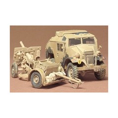 TAMIYA Military Mod British 25 Pndr Field Gun & Quad Gun Tractor (Ca SW (New)