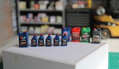  1/18  Scale Valvoline Automotive Oil products; Diorama Shop Austin’s Garage