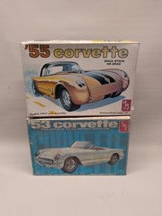 Lot(2) AMT Corvette Kits T310 1953 & T287 1955 Stock Or Custom Kits New Open Box
