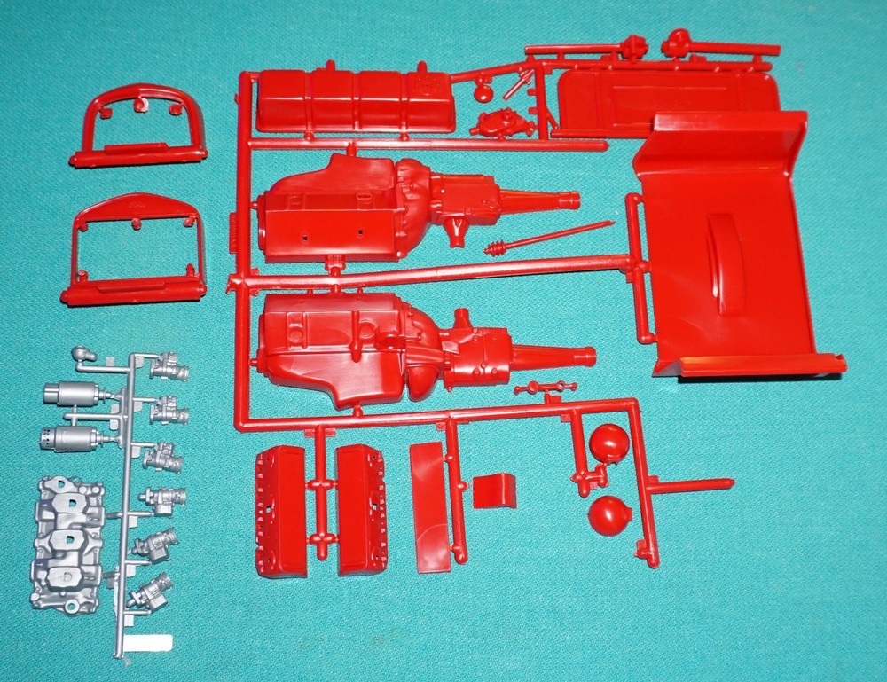 The Big T Revell 1/8 #85-2617 Engine w Carbs Body Chassis Etc.