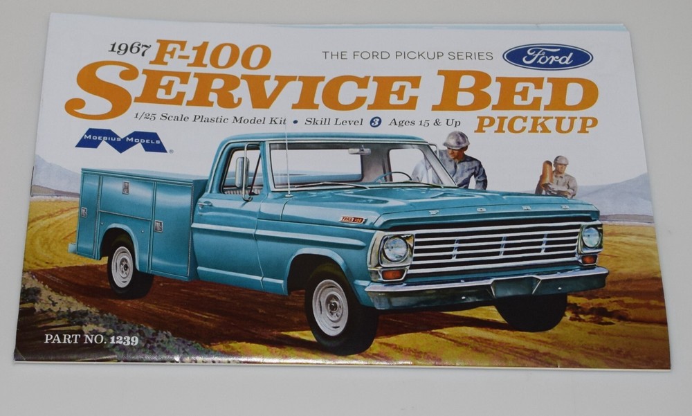 MOEBIUS 1967 F-100 SERVICE BED 1239 ⭐PARTS⭐ INSTRUCTION BOOKLET 1:25
