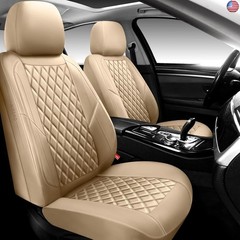 Premium Leather Car Seat Covers Front Pair,Universal Fit for