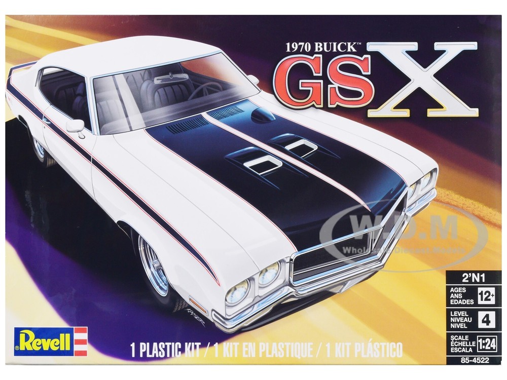 LEVEL 4 MODEL KIT 1970 BUICK GSX 2-IN-1 KIT 1/24 SCALE MODEL BY REVELL 85-4522