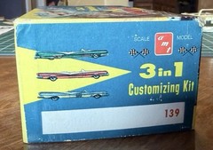 HTF OG VTG AMT 1959 FORD GALAXIE CONVERTIBLE #139 1-CK Car Kit Started + XTRAS