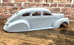 1/24 Scale: Chopped “1937 Lincoln Zephyr Sedan” Body. 3D Printed; Resin.