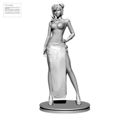 1/35 Resin Fantasy Fighter Girl Unpainted Unassembled td-4149-16A