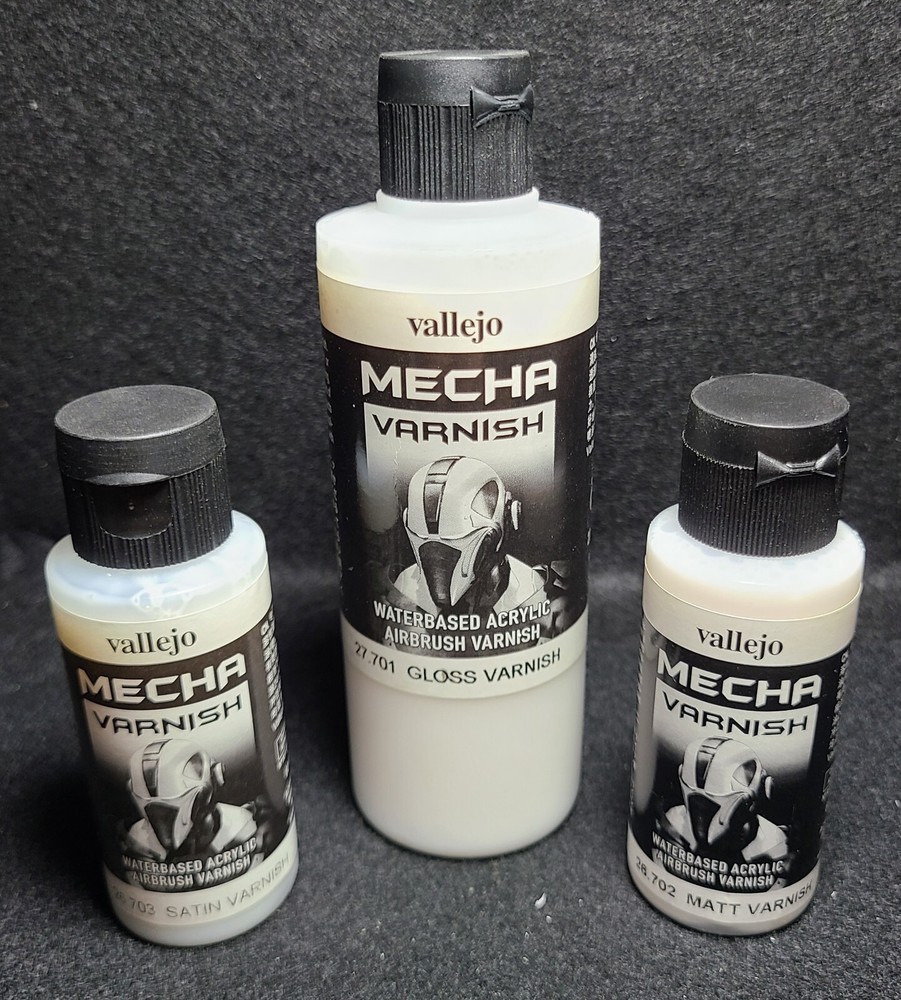 MECHA Varnish – Gloss 27.701 200ml Matt 26.702 & Satin 26.703 60ml Hobby Model