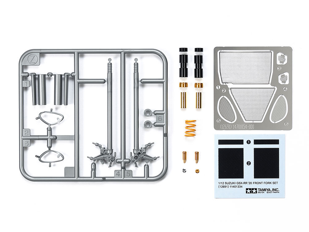 Tamiya 1/12 SCALE SUZUKI GSX-RR ’20 Front Fork Set Detail-up Parts Series 12691