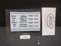 NEW!! Yellow Cab Co. 1/25 Taxi Sign & Decal from Fremont Racing Specialties