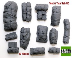 1/35 Universal Tents & Tarps Set #15 – Value Gear Details – 12 Pieces