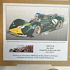 Proto Slot – Slot car body kit CB076 Lotus 40 Jim Clark Grand Prix Riverside