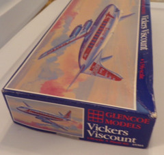 LOOK GLENCOE MODELS VICKERS VISCOUNT SCALE 1/96 MODEL KIT BOX