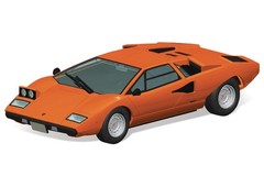 1/32 The Snap Kit Lamborghini Countach LP400 Orange AOSHIMA 20-C