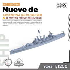 SSC1250514 1/1250 Military Model Kit Argentina Nueve de Julio Cruiser