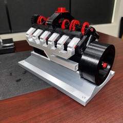 3d Printed V12 Compressed Air Engine Model (UNASSEMBLED)