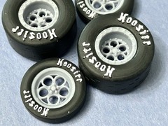 Resin 15/17 Scale inch “Weld Magnum 3” Wheels With Drag Slicks 1/24, 1/25