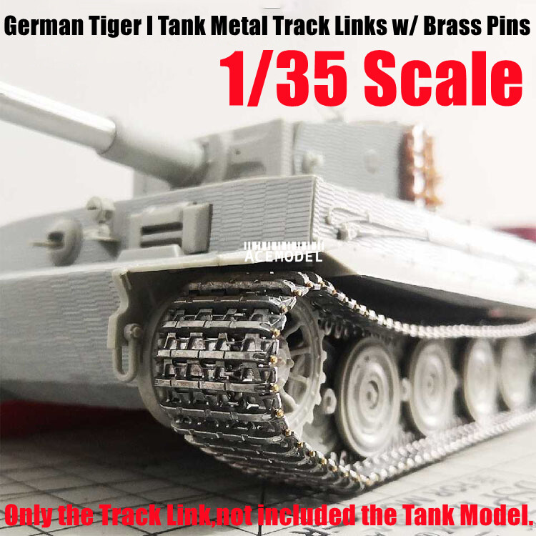 1/35 German Tiger I Early Ver.Tank Metal Track Links w/Metal Pins for Tamiya/RFM