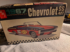 AMT 1967 Chevrolet SS 427 Convertible 1:25 Pre-Built Custom Green/Black