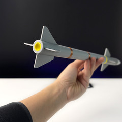 3D Printed 45cm 1:8 Military Model US Raytheon AIM-120 AMRAAM Missile Collection