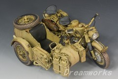 AwardWinner Built Schuco Large 1/10 Diecast BMW R75 Motorcyle Sidecar+Rebuilt