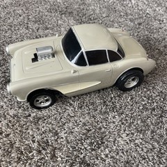 10” solid resin Gasser ‘57Corvette MODEL 57c-104 hot rod car Gray Hand Painted
