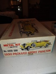 Vintage #4859-500 Hubley 1930 Packard Sport Phaeton Metal Model Kit