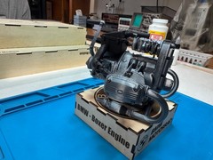 BMW – Ural Boxer Engine replica 1:6 or 1:12 scale with/wo wood stand assembled