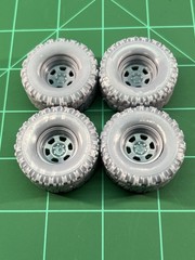 1:24 Scale Off-Road Wheels & Tires Set – Resin – 4pc or 5pc Option