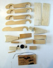 Vintage ACE No. 25R, Jaguar Xk120 Wood Model Kit, not complete