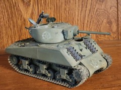 Vintage 1970’s Hand Painted, U.S. M4A3E2 Sherman “Jumbo” Assault Tank, 1944