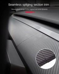 Tesla Model 3 Y Dashboard Cover Front Door Cover Matte Carbon Fiber 2pcs