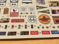 1 24 scale model parts Hi way Scene 37 Ford Decal Set Only