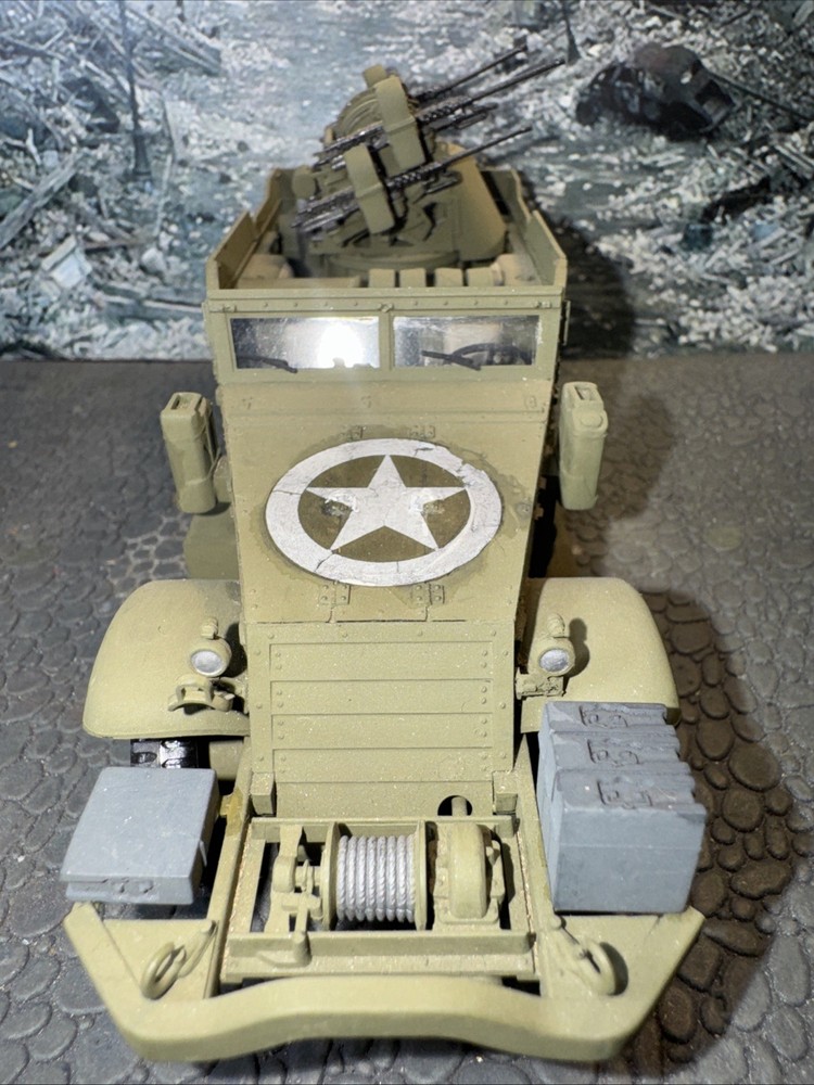 Built 1/35 M16 AA Half-Track Multiple Motor Carriage Anti-Aircraft !!