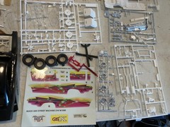 Lot of 5 1/25 Scale Model Kit Cars AMT 940 Ford Coupe Monogram Buick Charger