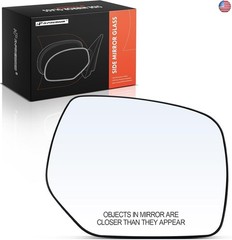 A-Premium Right Passenger Side Non-Heated Mirror Glass with Backing Plate –